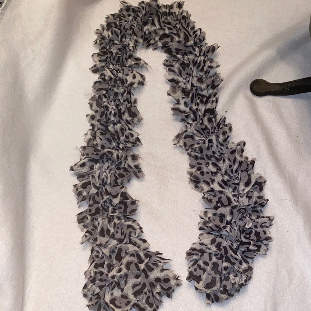 Cheetah print handmade scarf